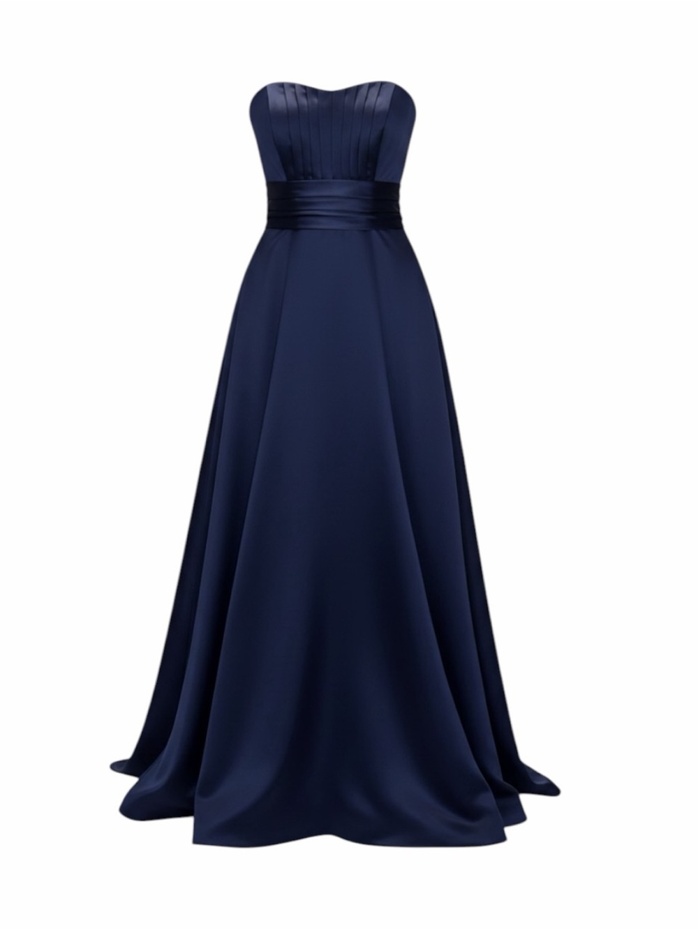 David’s Bridal Navy Satin Gown sz 6
